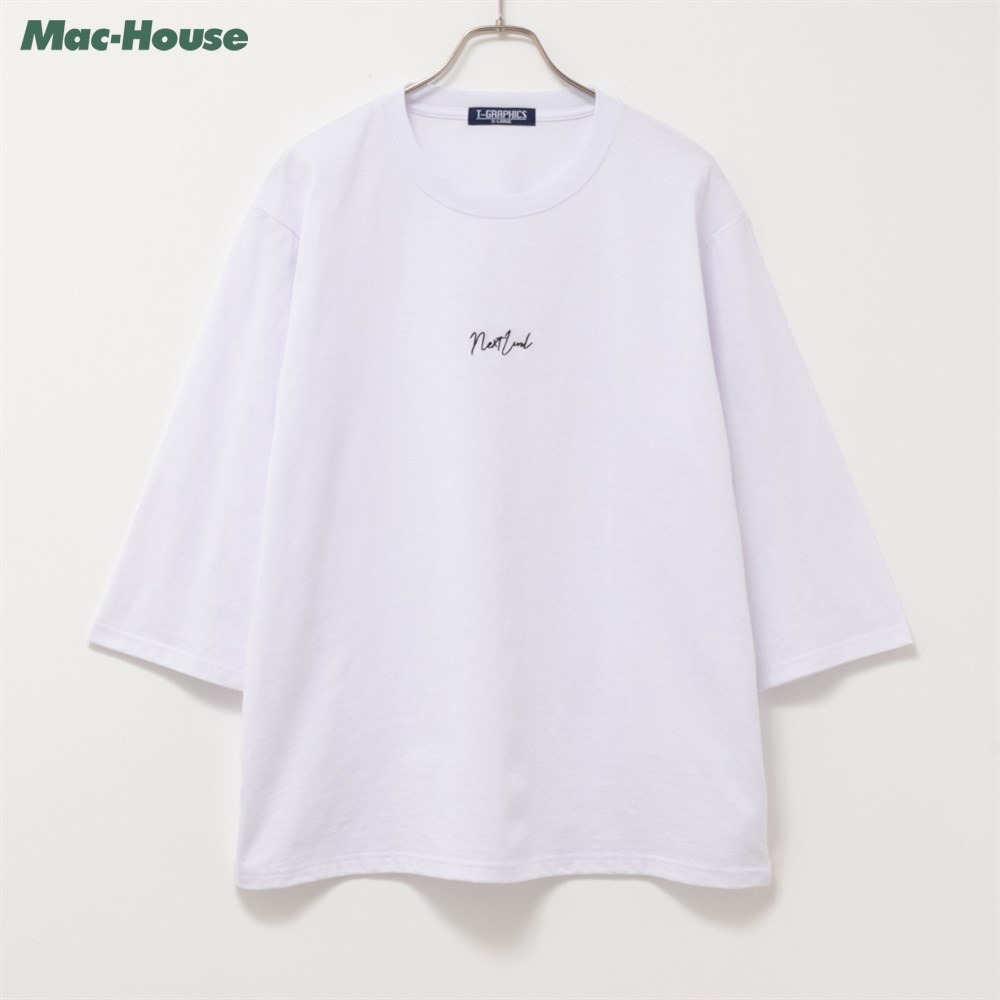 Tシャツ メンズ 半袖 7分袖 天竺 クルーネック プリント トップス｜machouse｜02