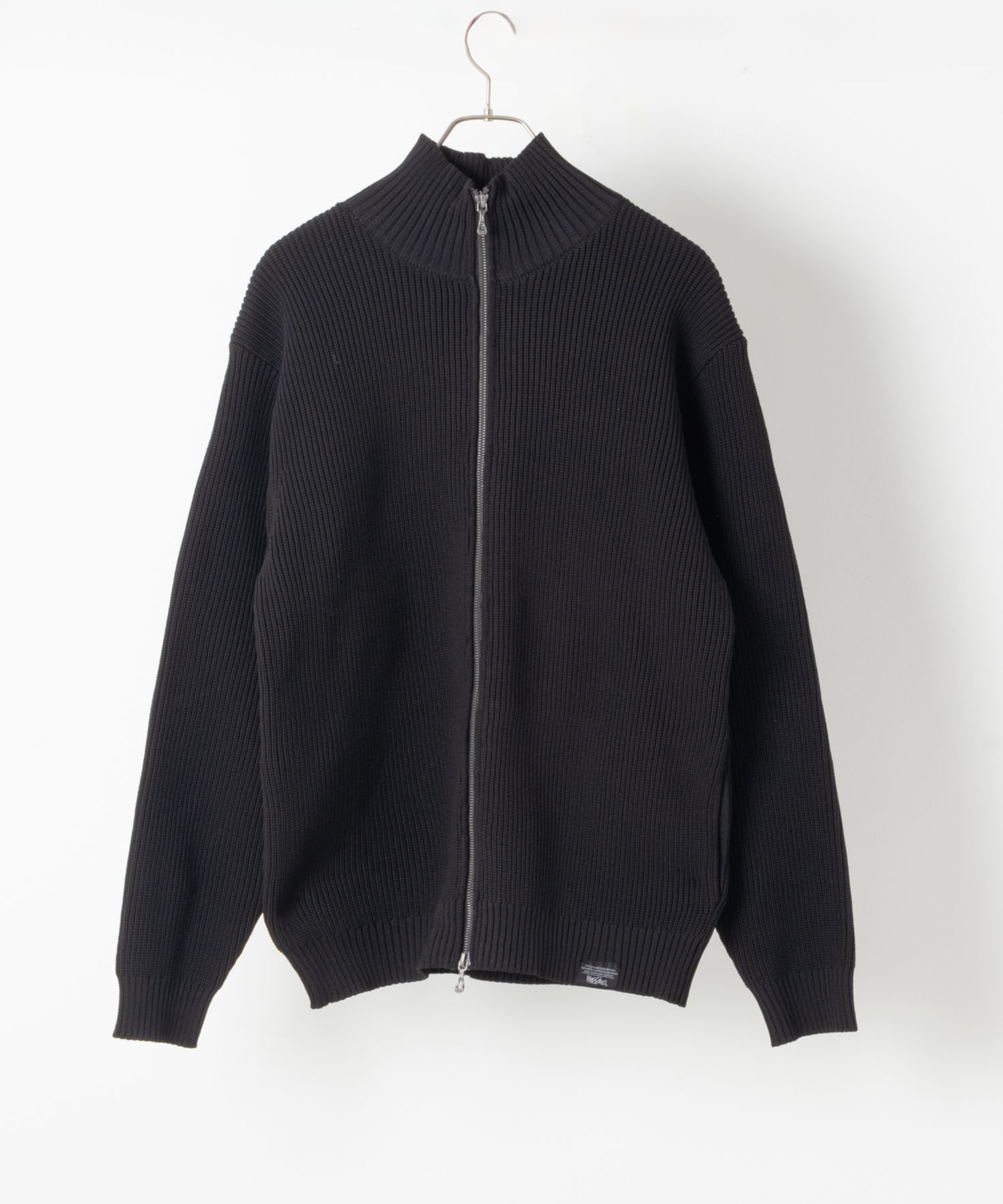 mossimo モッシモ ドライバーズニット メンズ ダブルジップ 無地 ジップアップセーター アウ...