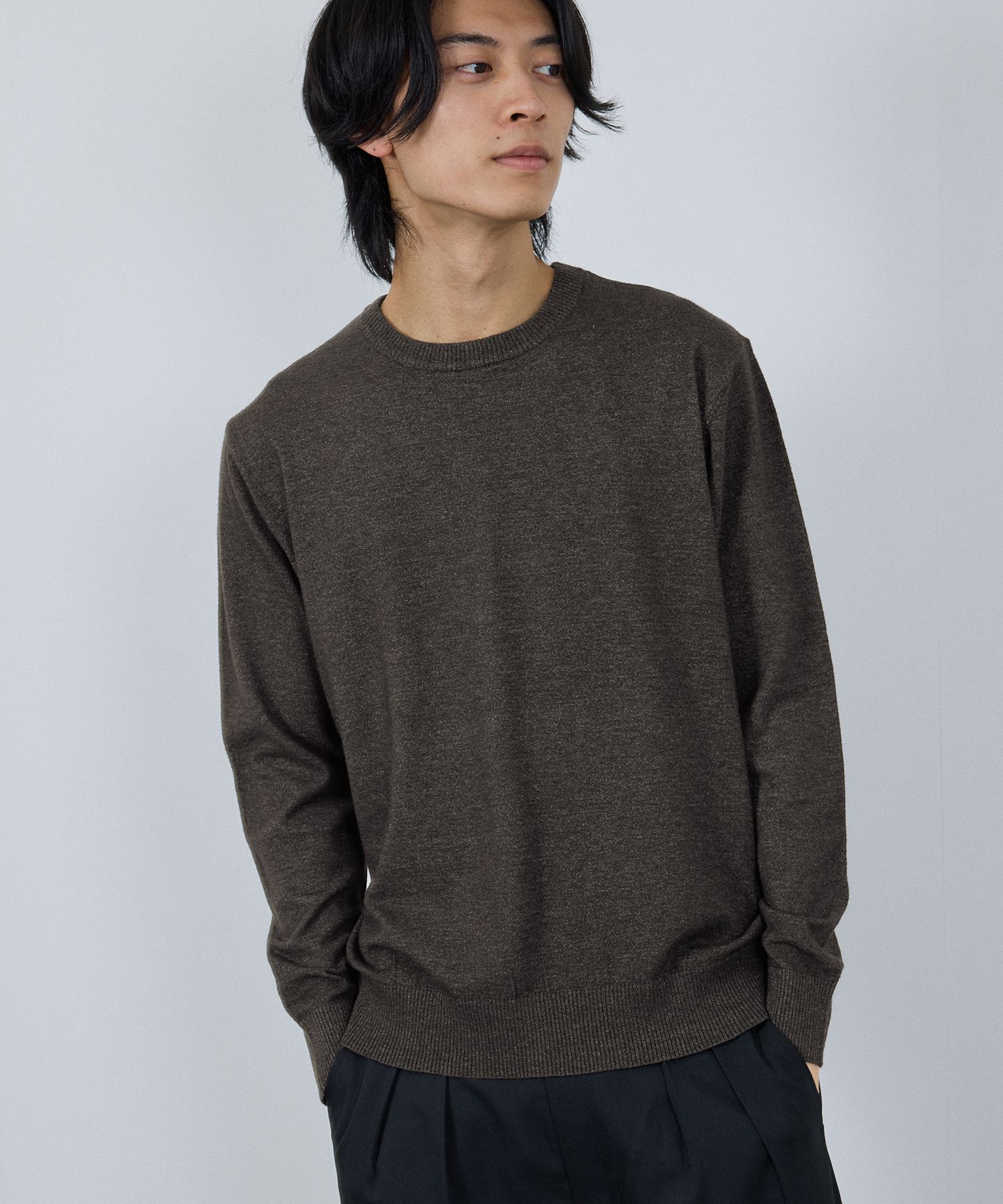 NAVY（ファッション） ニット セーター メンズ ウール混 ストレッチ