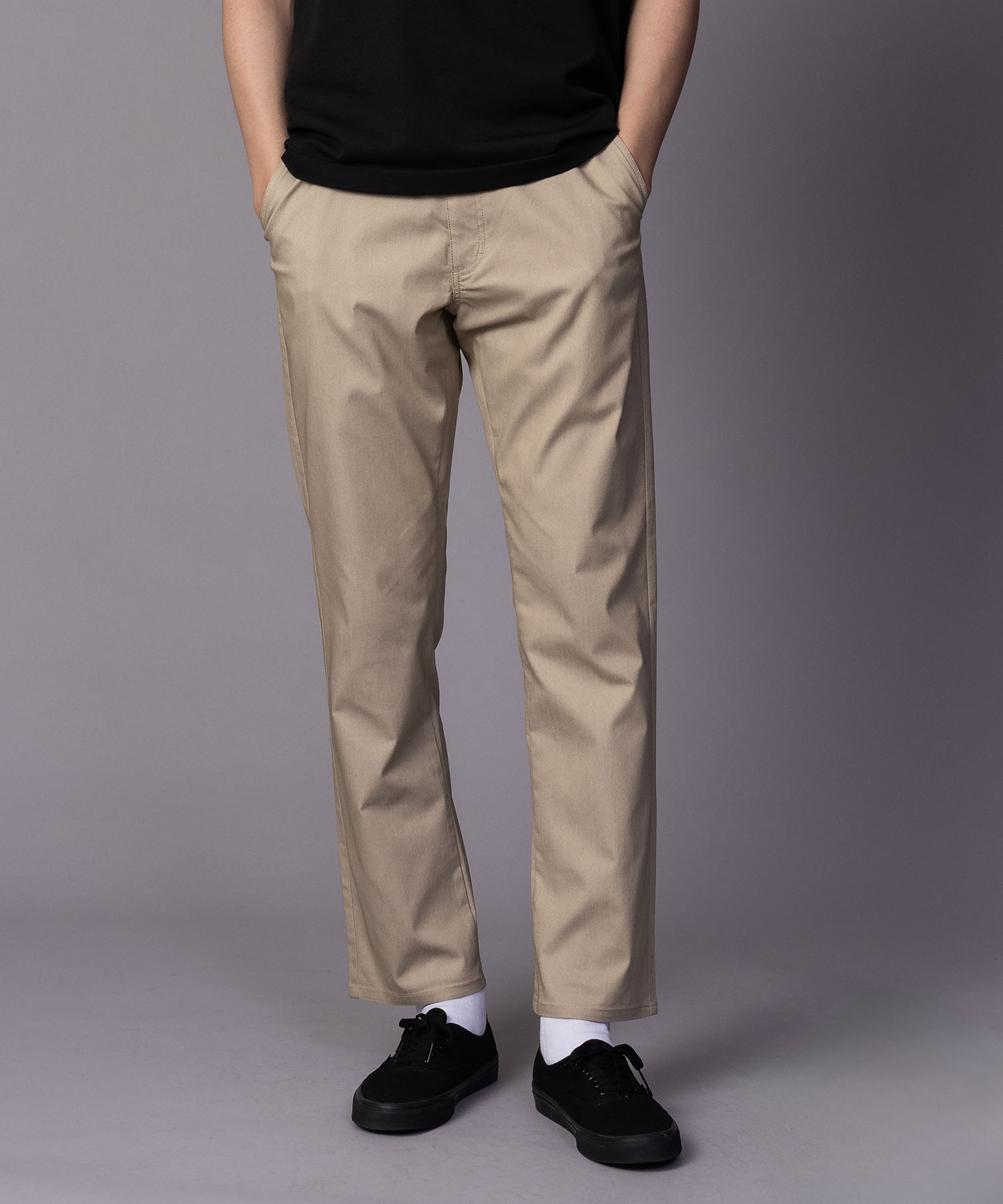 NAVY ストレートパンツ メンズ 抗菌 防臭 冷感 ドライ 軽量 ストレッチ