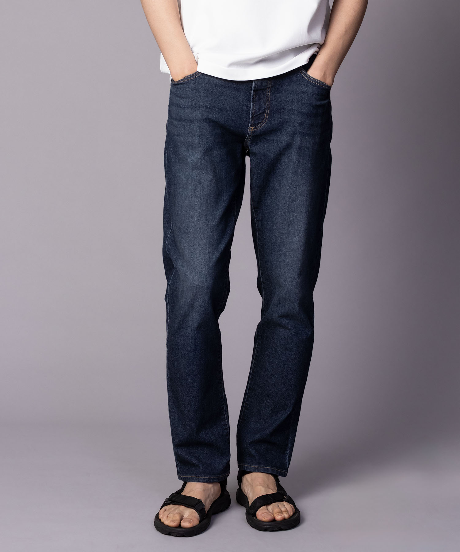 デニムパンツ メンズ 冷感 ドライ ストレッチ ひんやり ジーンズ ジーパン ボトムス | NAVY（ファッション） | 01