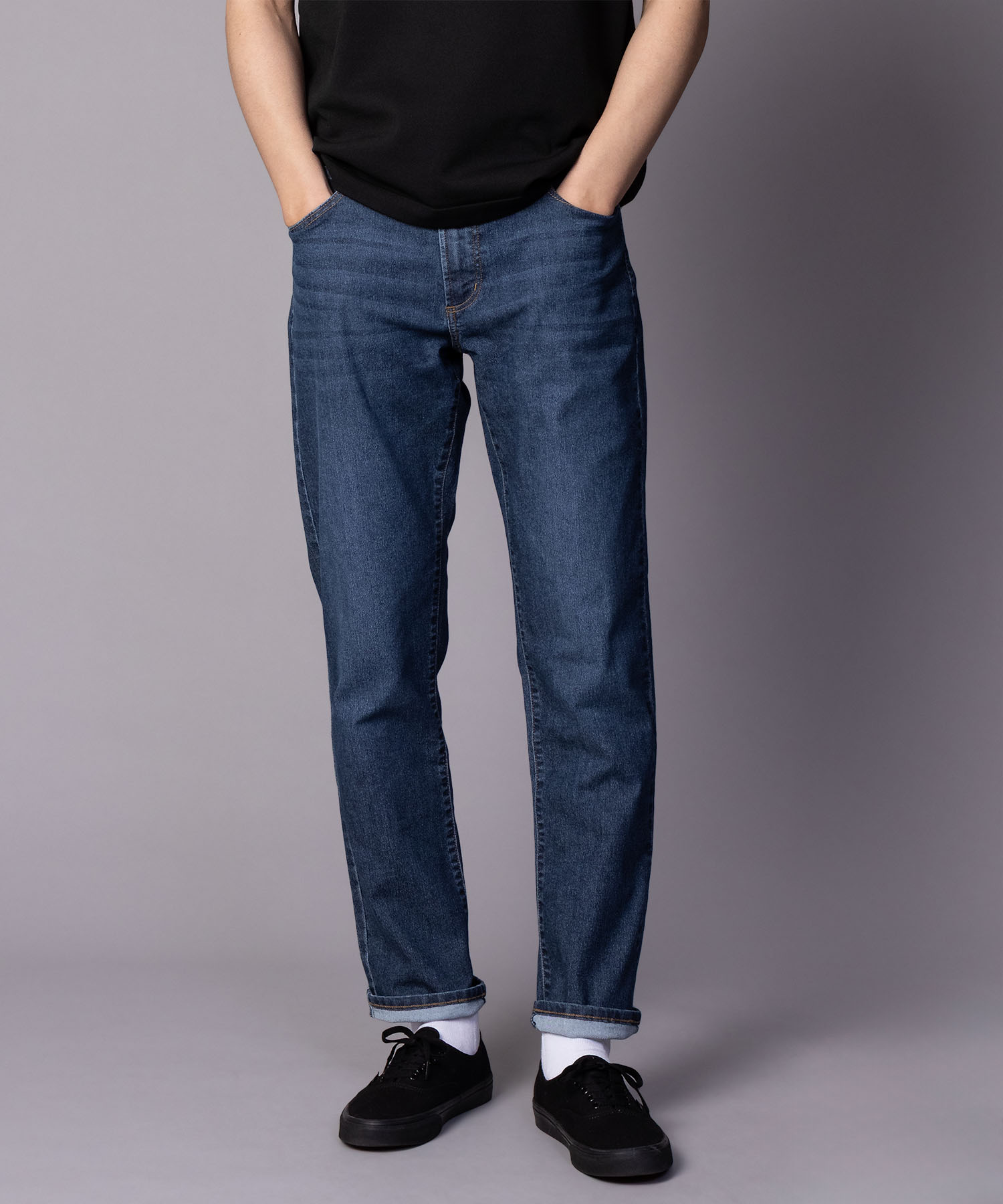デニムパンツ メンズ 冷感 ドライ ストレッチ ひんやり ジーンズ ジーパン ボトムス | NAVY（ファッション） | 02