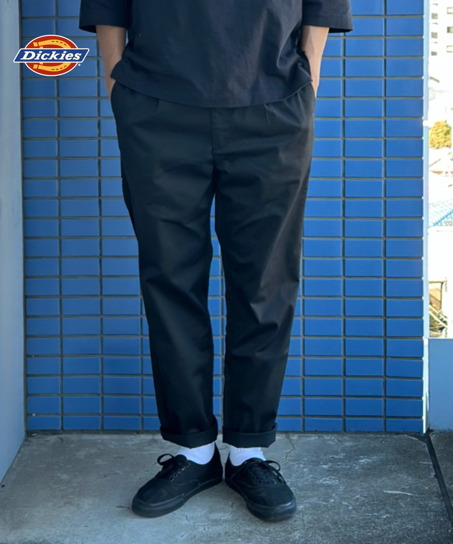 Dickies ディッキーズ イージーパンツ メンズ ストレッチ チノ ウエスト紐 ポケット ボトムス