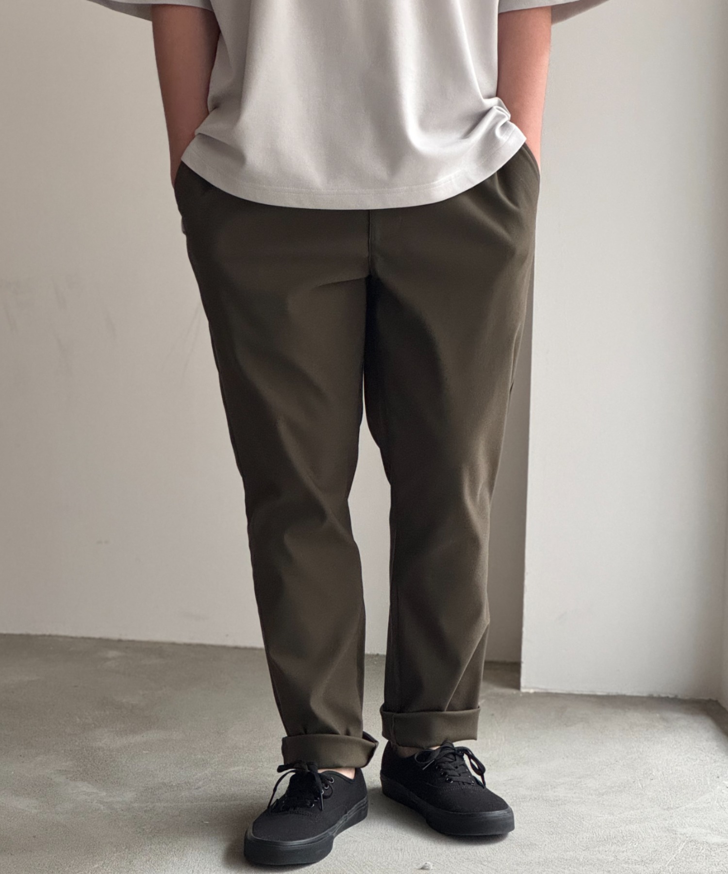 イージーパンツ テーパードパンツ メンズ ストレッチ 抗菌 防臭 ドライ ツイルパンツ ボトムス マ...
