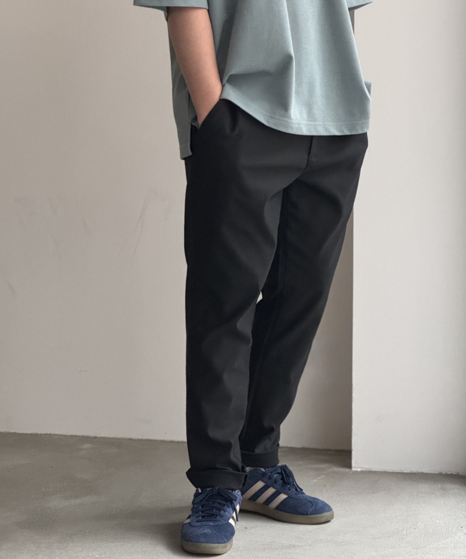 イージーパンツ テーパードパンツ メンズ ストレッチ 抗菌 防臭 ドライ ツイルパンツ ボトムス マ...