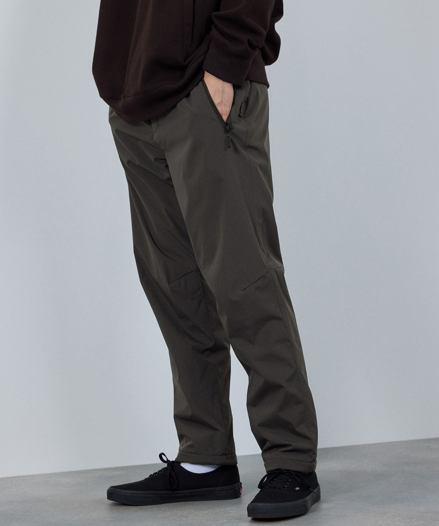 NAVY イージーパンツ メンズ 裏シャギー 撥水 防風 透湿 ストレッチ
