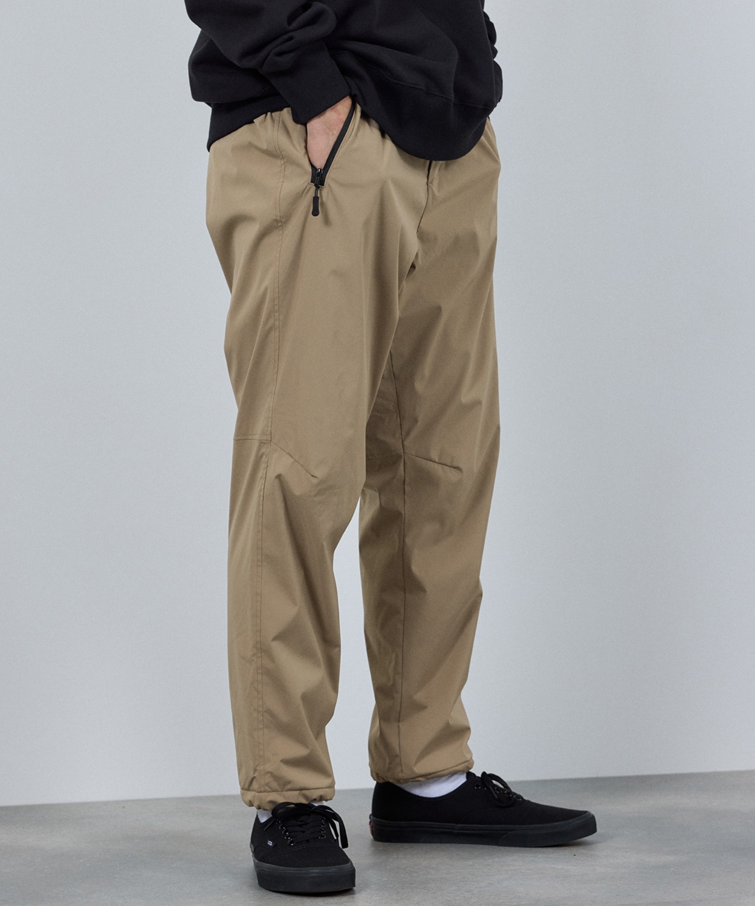 NAVY イージーパンツ メンズ 裏シャギー 撥水 防風 透湿 ストレッチ