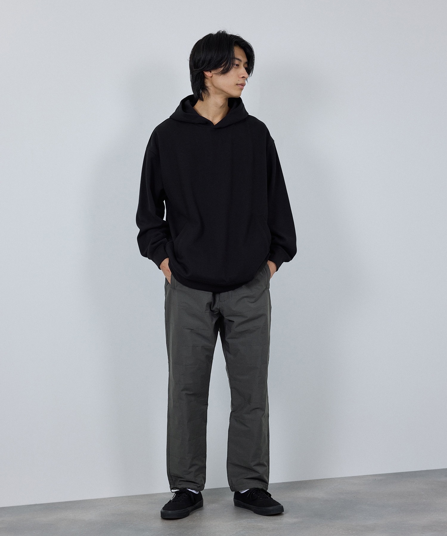 NAVY キルトパンツ メンズ 中綿 キルティング 撥水 防風 透湿