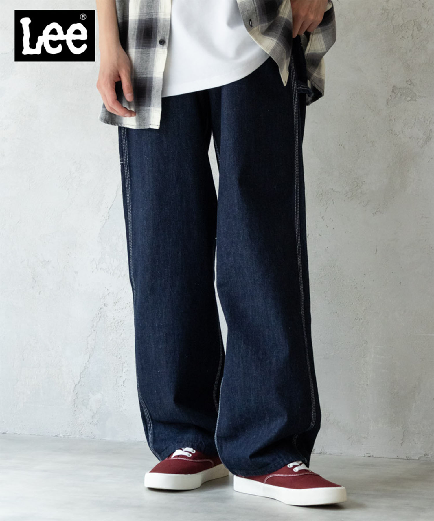 Lee（リー） ペインターパンツ メンズ 綿100% コットン デニムパンツ