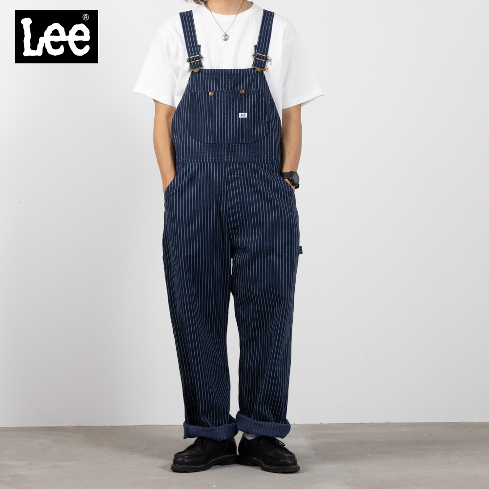 Lee】メンズ オーバーオール デニム L 濃紺 サロペット 大人