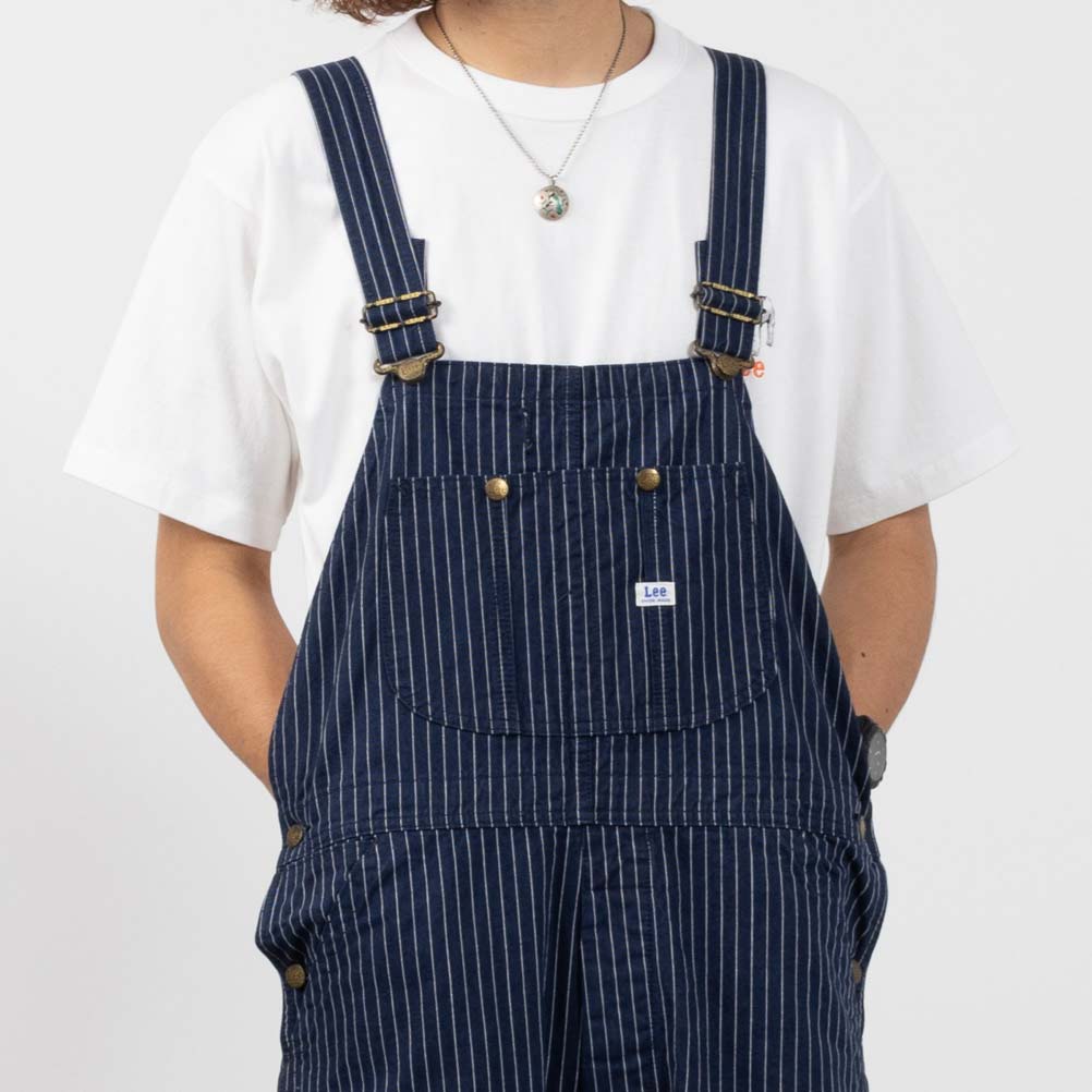 Lee】メンズ オーバーオール デニム L 濃紺 サロペット 大人