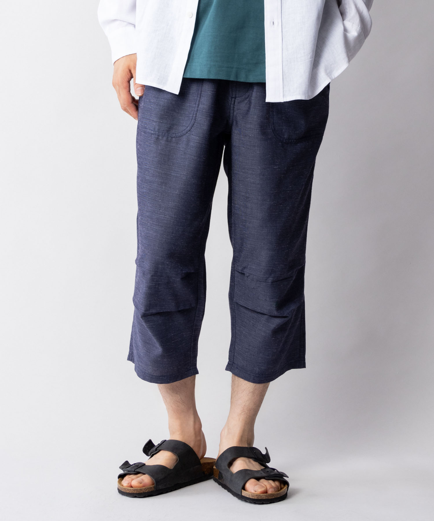 Pan パン クロップドトップス クロップドパンツ メンズ 接触冷感 フロントジップ 前開き