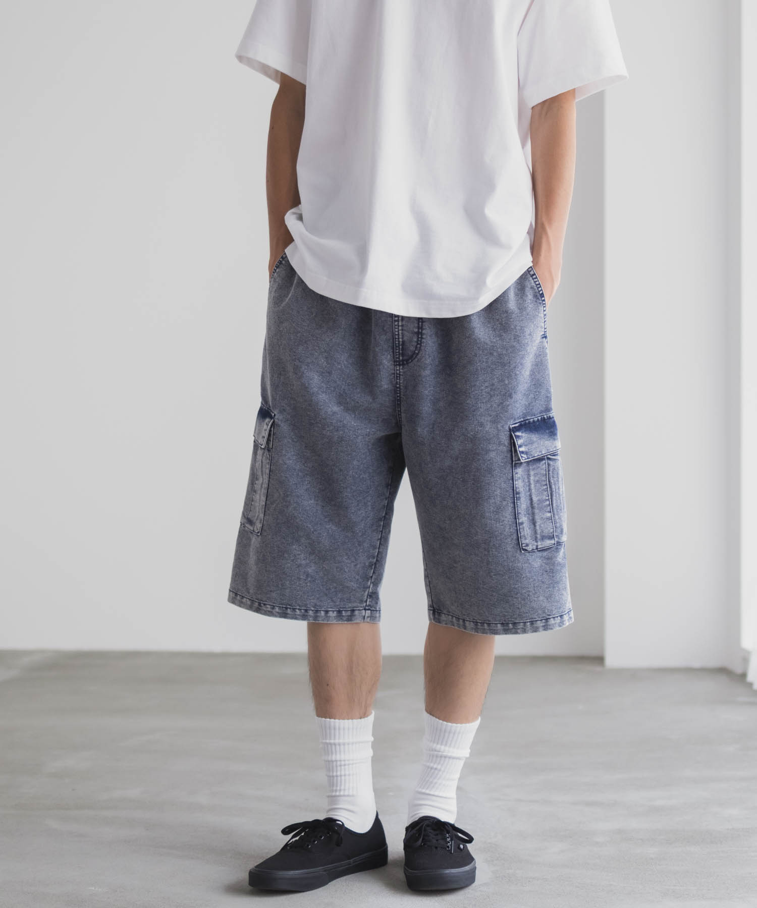 8ヤーズ　カーゴショートパンツ REAL CRUSH CLOTHING ベルト付き カーゴショーツ カーゴパンツ