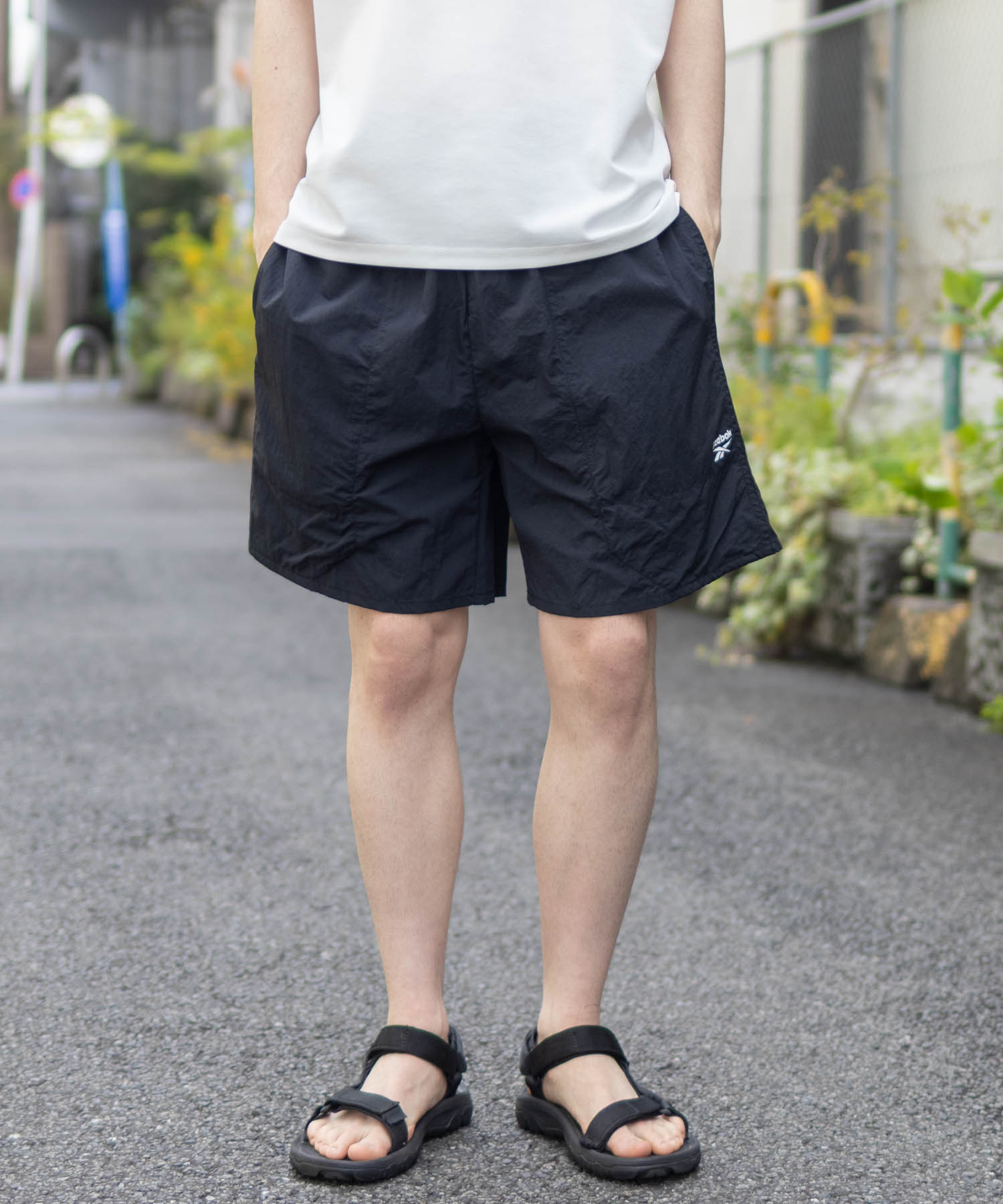 送料無料キャンペーン リーボック Reebok ショートパンツ UV 耐塩素 水陸両用 メンズ トレーニング用品