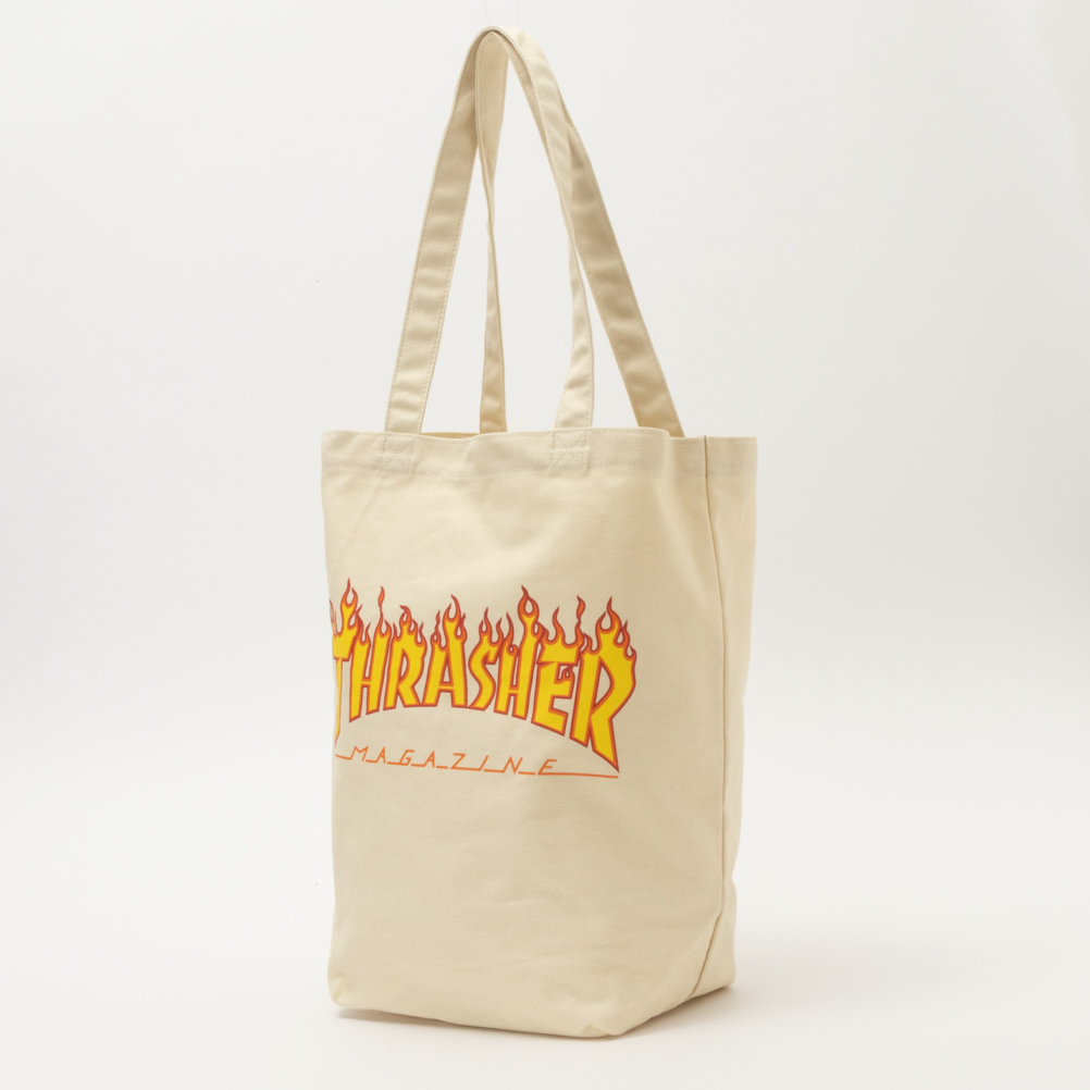 THRASHER（スラッシャー） トートバッグ 綿100% 肩掛け ロゴ ポケット