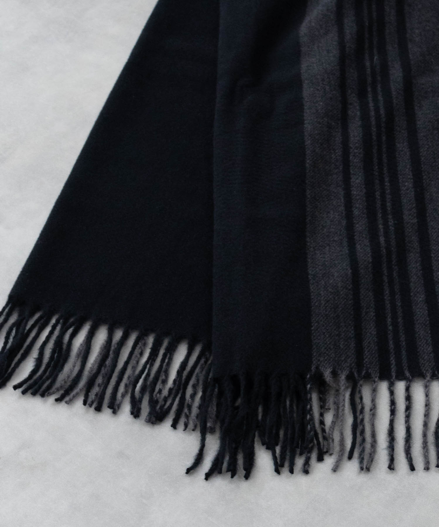 NAVY マフラー ストール メンズ 大判 暖かい ストライプ 無地 切替え