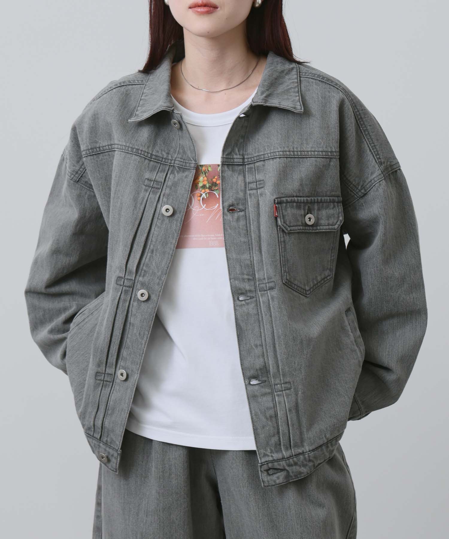NAVY デニムジャケット レディース 綿100％ コットン 11オンス