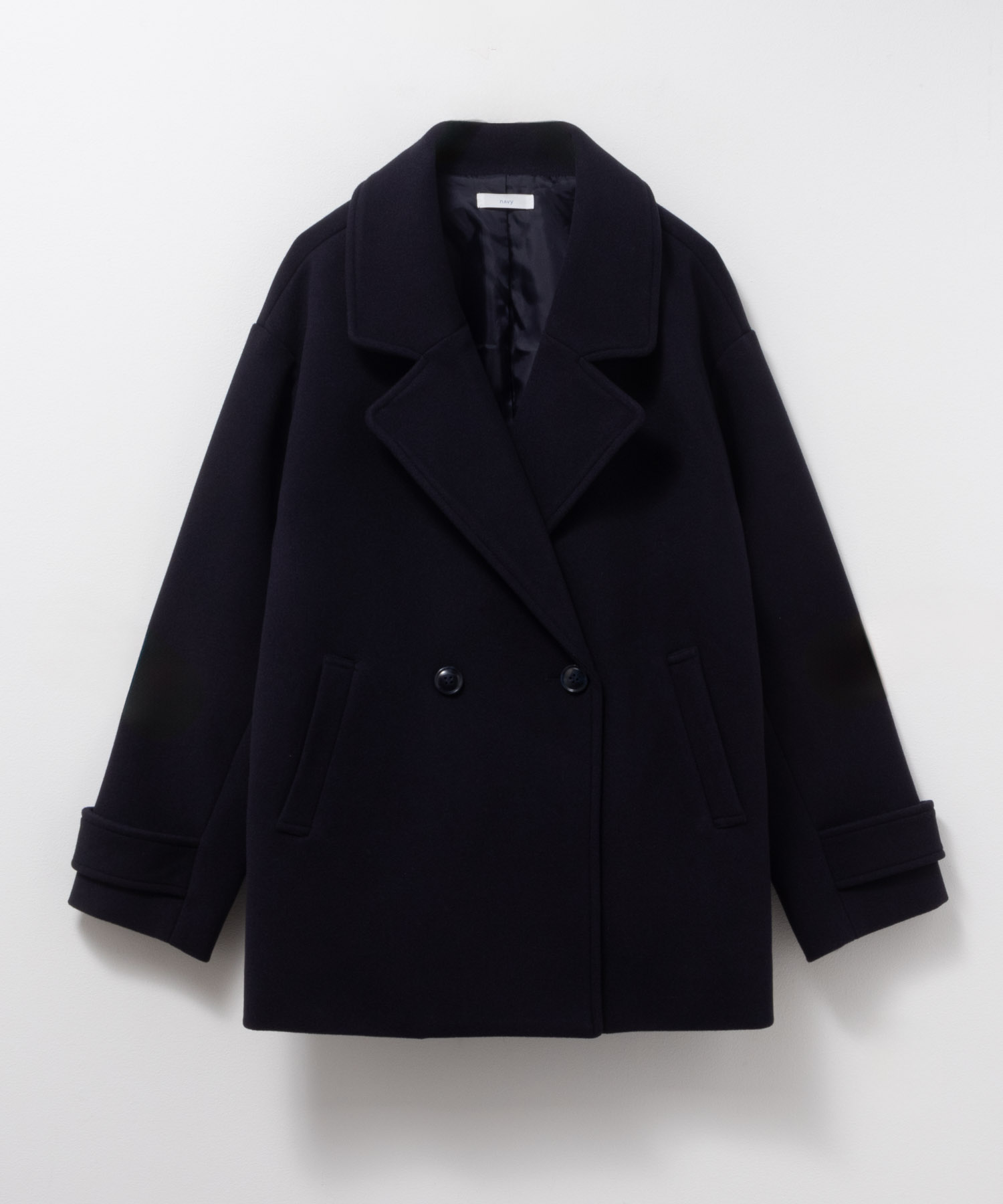 NAVY（ファッション） Pコート レディース ストレッチ ミドル丈