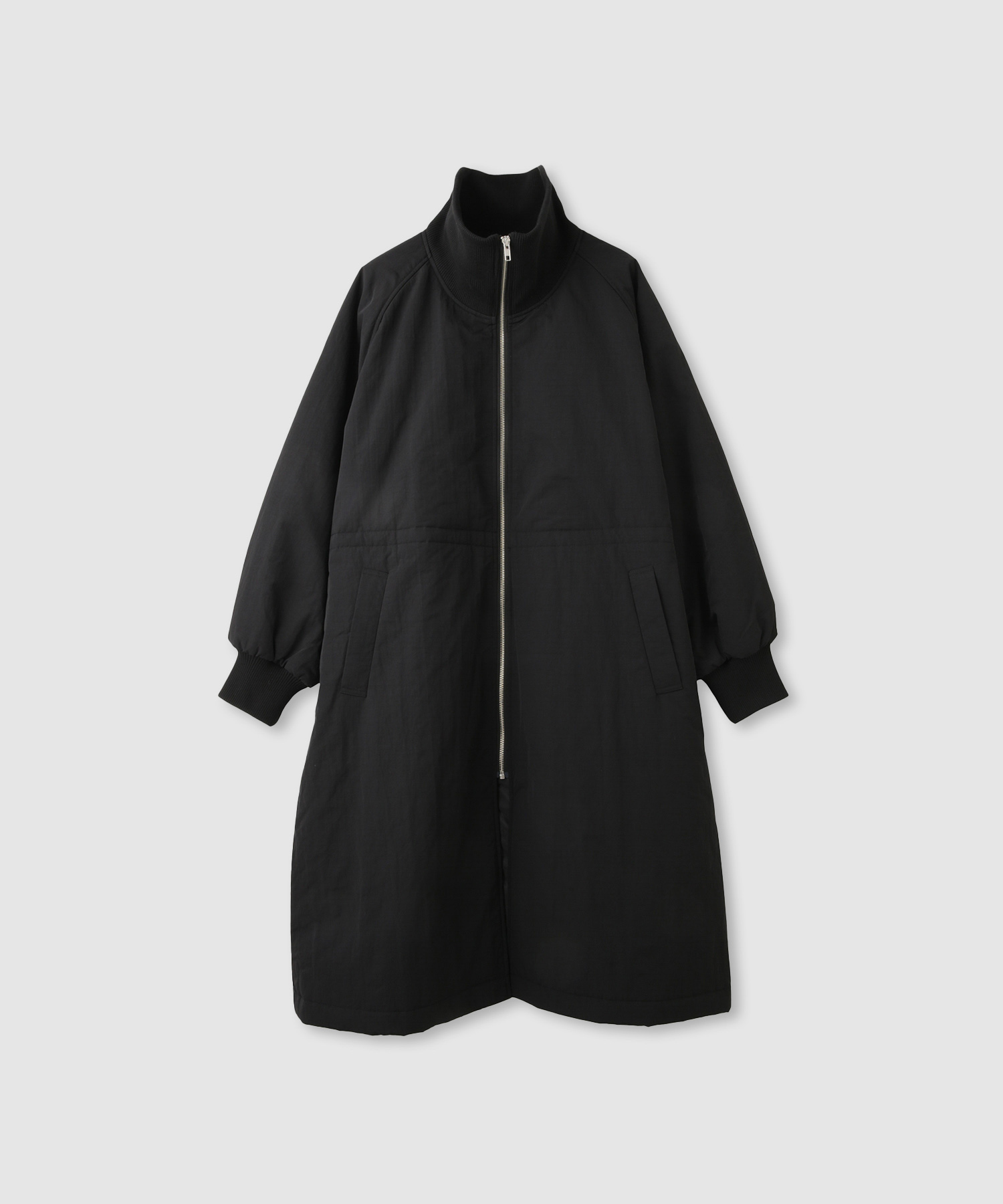 NAVY 中綿コート レディース アウター スタンドカラー ナイロン ロング