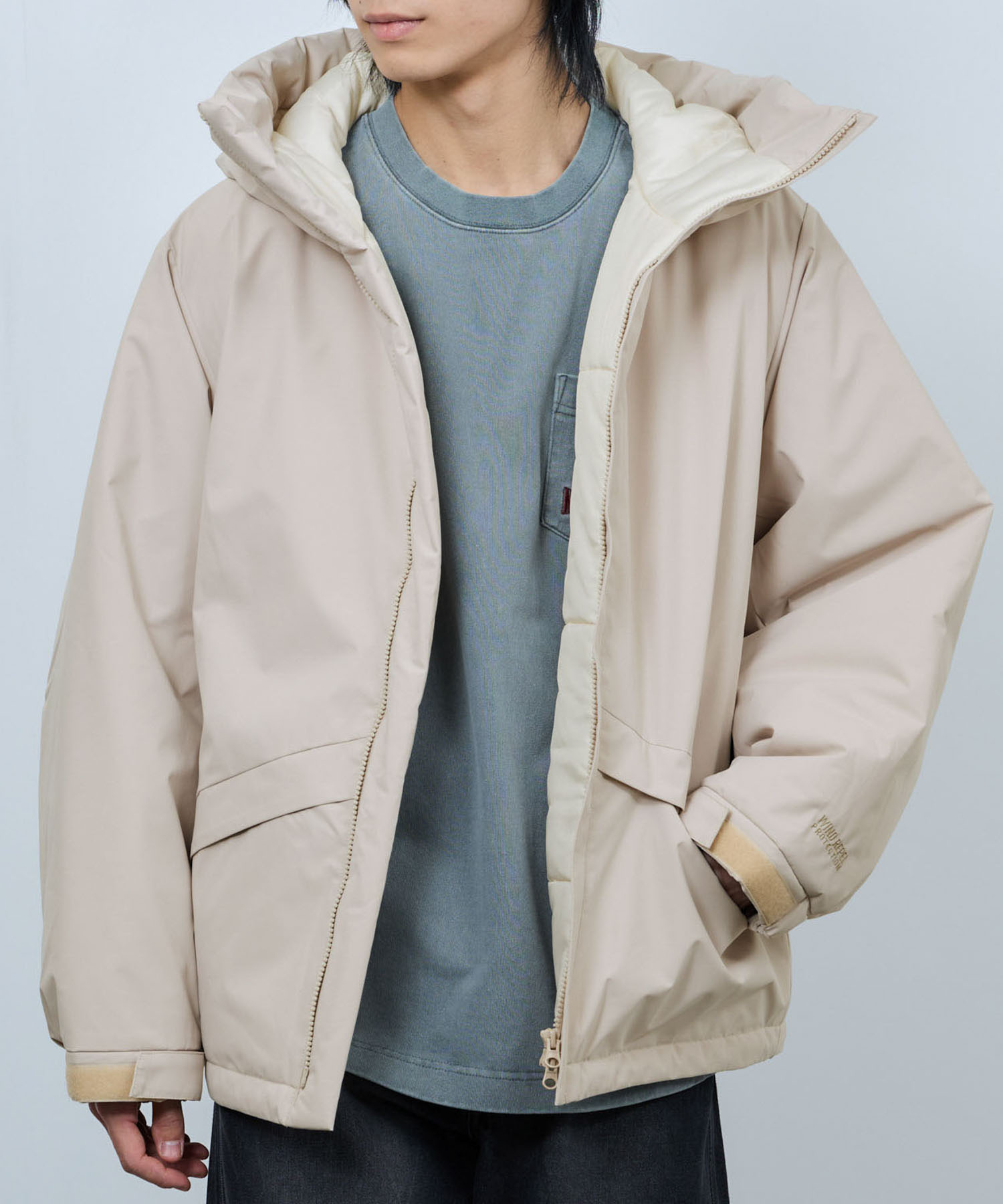 NAVY モンスターパーカー レディース 中綿ブルゾン アウター ハーフ丈