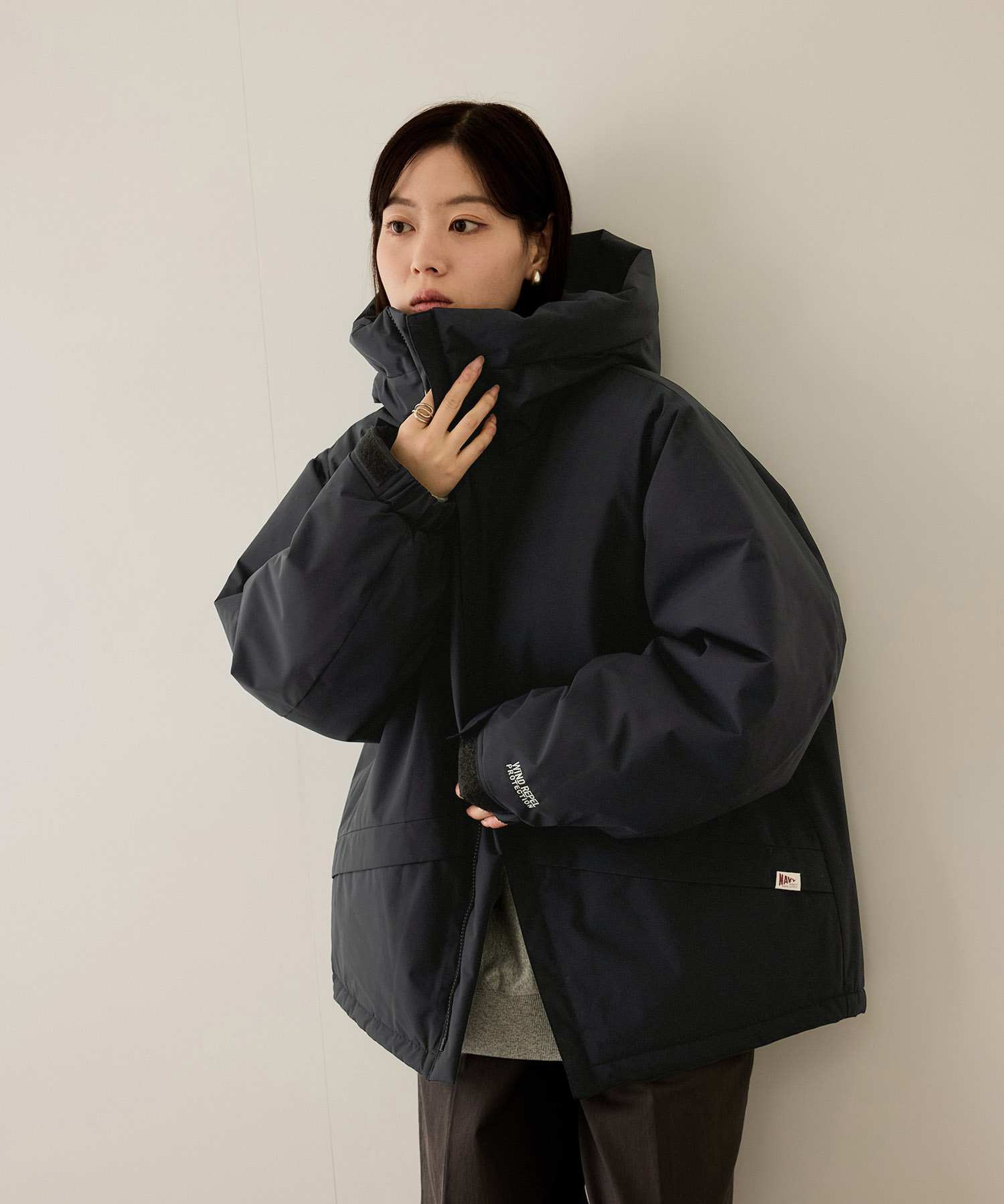 73【moussy】モンスターパーカー ダウン 軽量 あったか ゆるだぼ 防寒 moussy - MOUSSY DOWN FILL MONSTER パーカーの通販 by j101h's shop