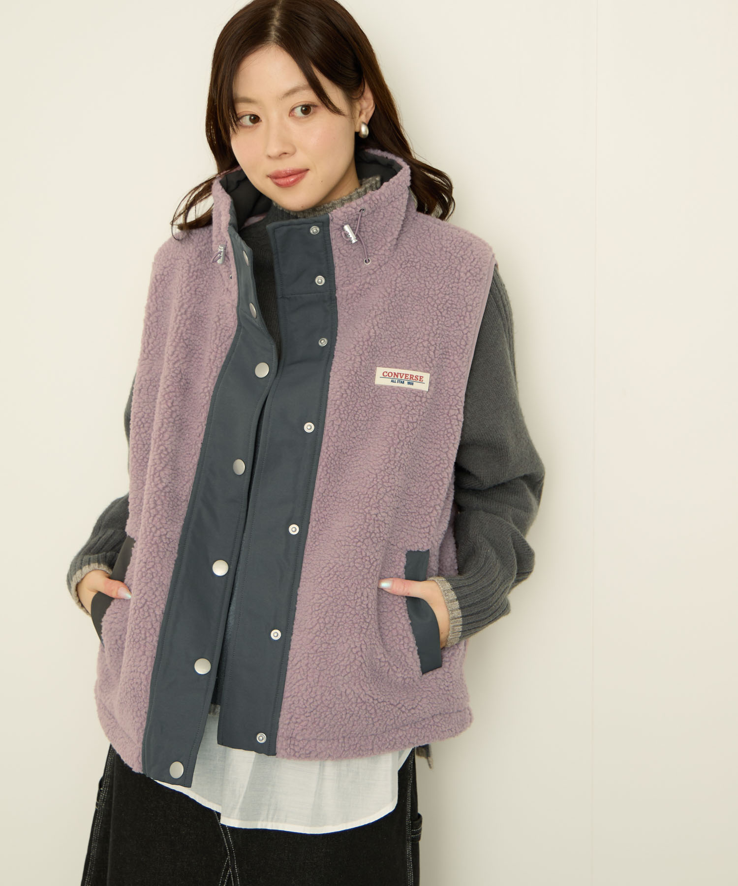 CONVERSE（コンバース） ボアベスト レディース もこもこ あったか 