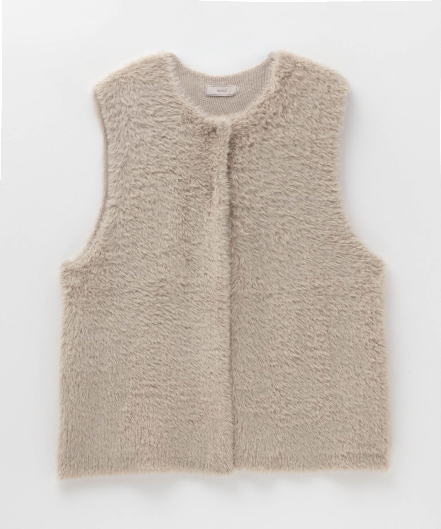 HusHusH（ハッシュアッシュ） ベスト レディース ファー 無地 前開き