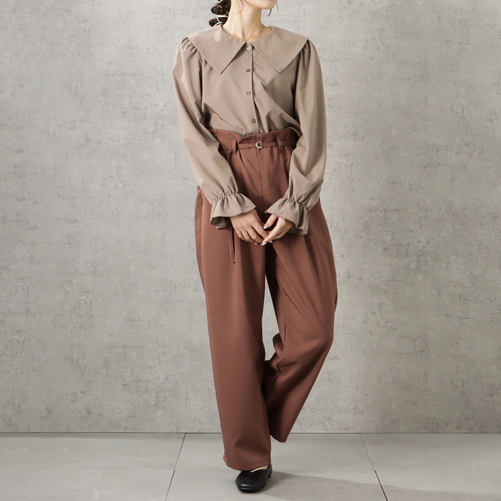 frill sailor blouse(denim) - HOWDY.