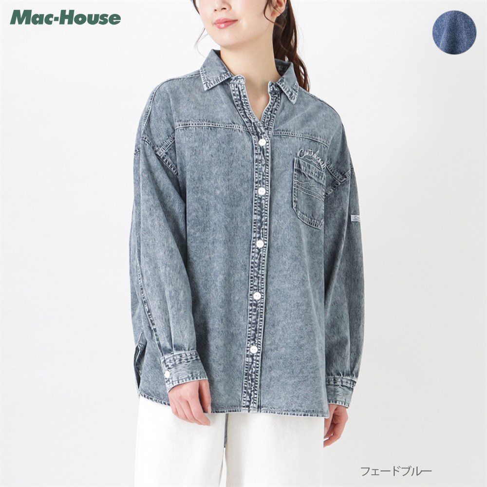 UNDERWRAPS シャツ 長袖 綿100% レディース ビッグシルエット