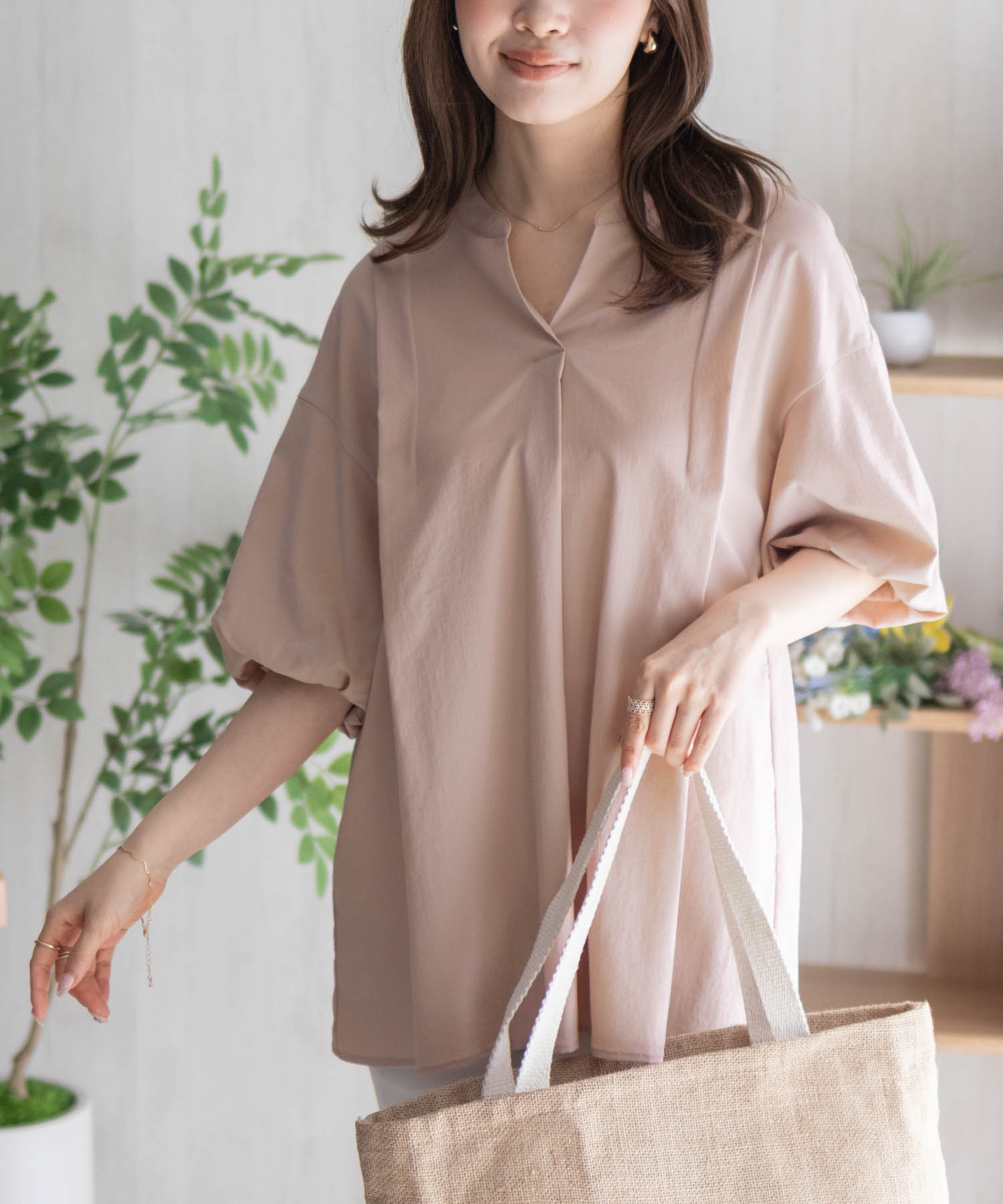 KOBE LETTUCE Tシャツ チュニック ブラウス 半袖 ママコーデ