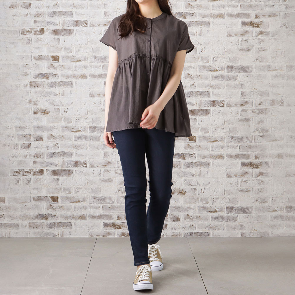 NAVY（ファッション） ブラウス 半袖 綿100% レディース