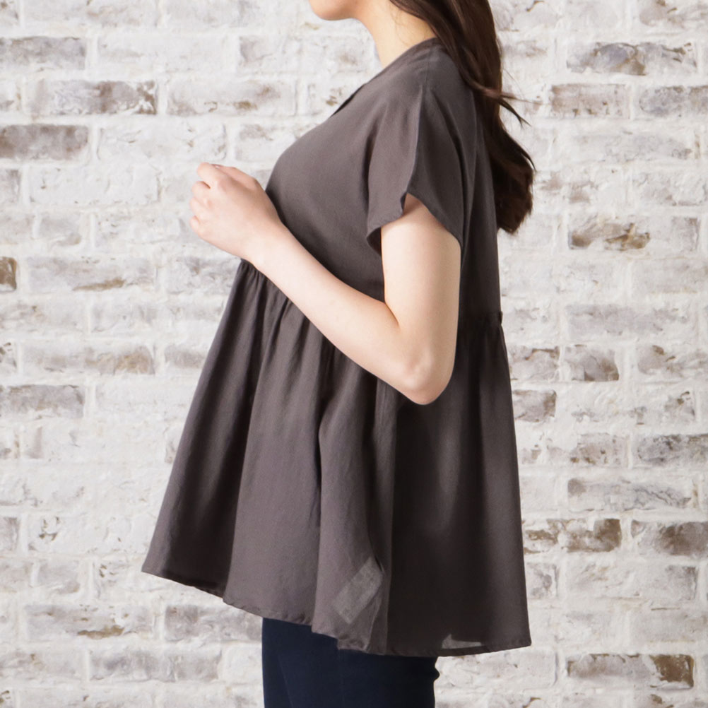 NARA CAMICIE◆半袖ブラウス/2/コットン/WHT/無地/10-01-04-279 NARA CAMICIE(ナラカミーチェ) / 半袖ブラウス/2/コットン/WHT