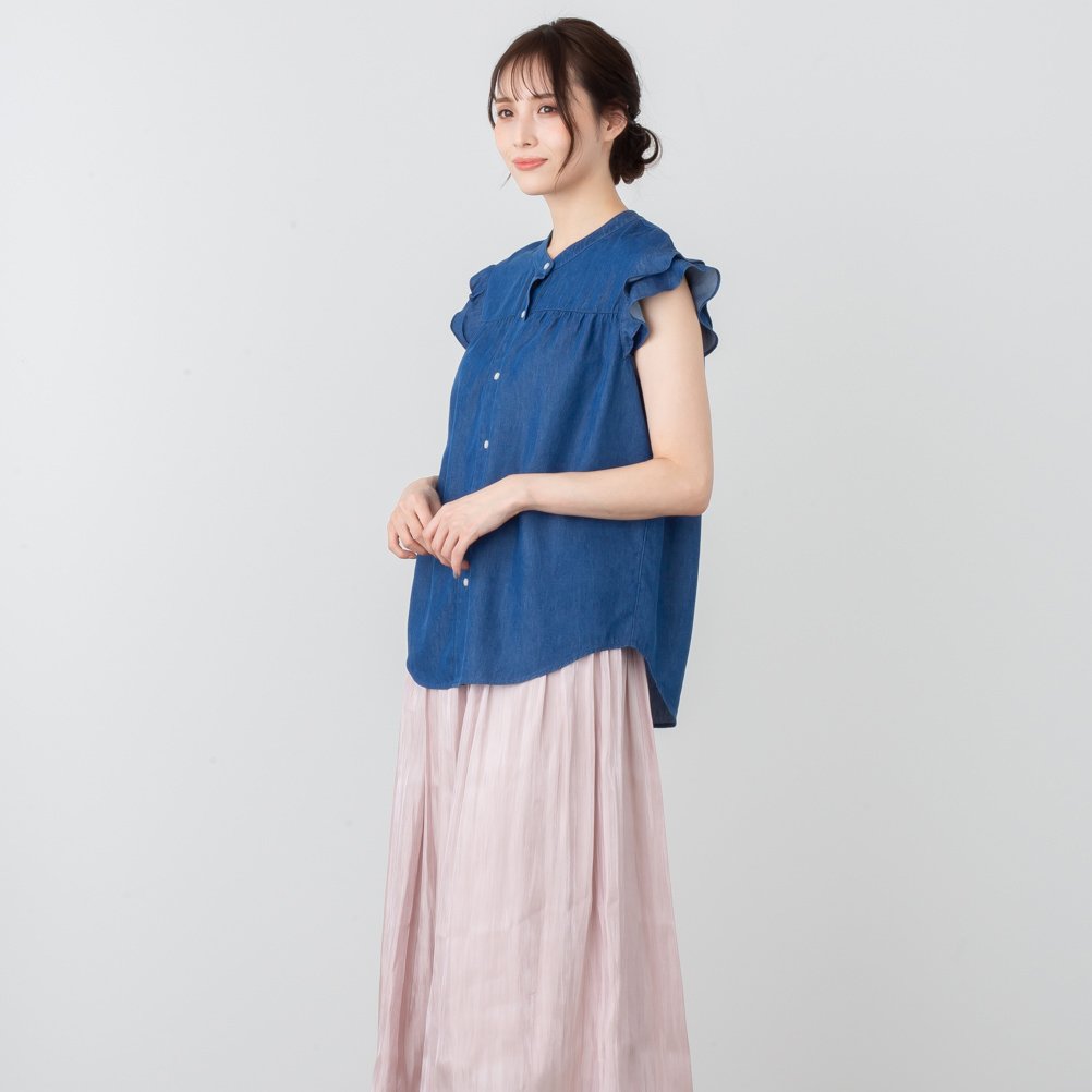 NAVY（ファッション） ブラウス ノースリーブ レディース フリル