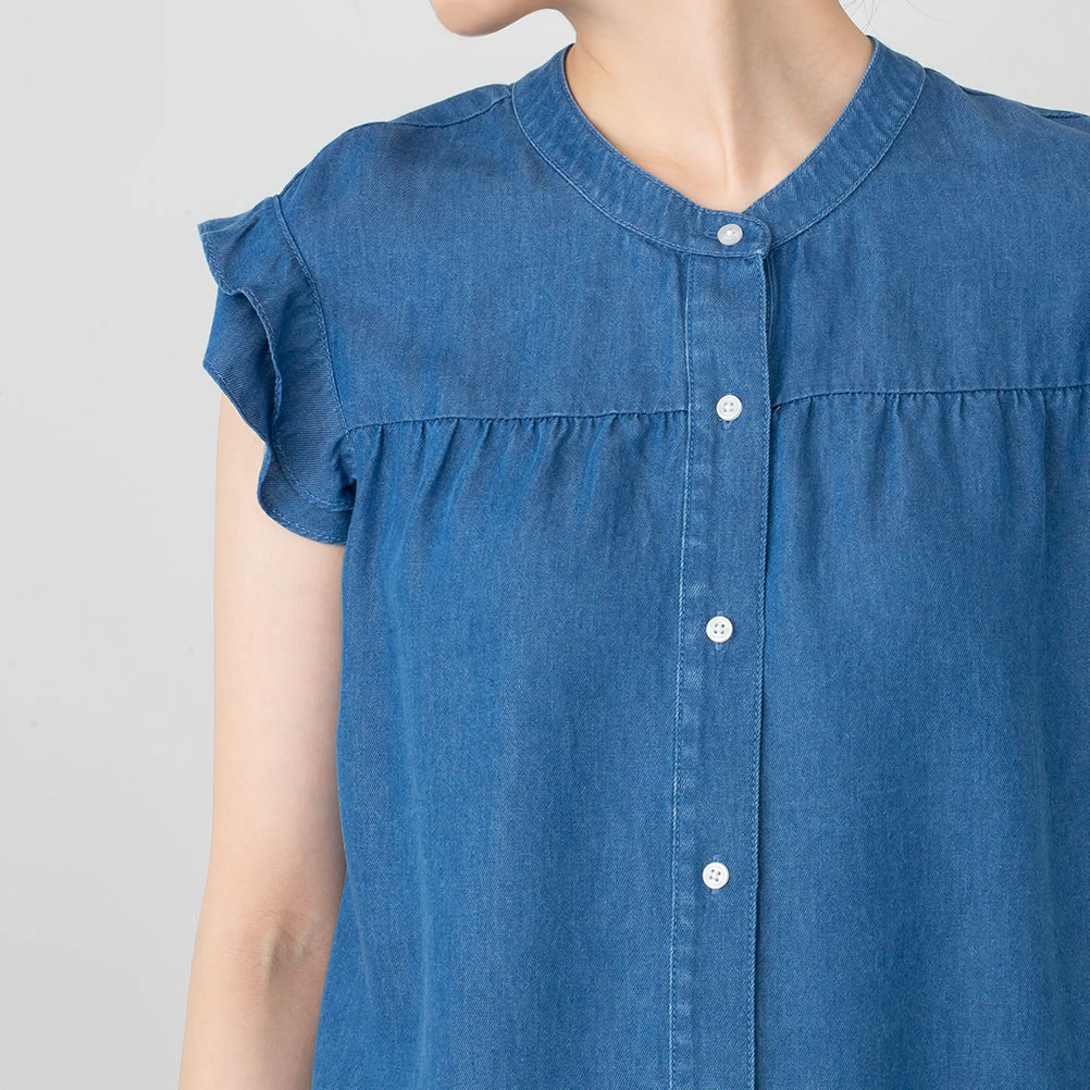 NAVY（ファッション） ブラウス ノースリーブ レディース フリル 無地 
