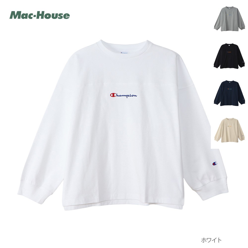 Champion チャンピオン 長袖Tシャツ 綿100％ レディース コットン