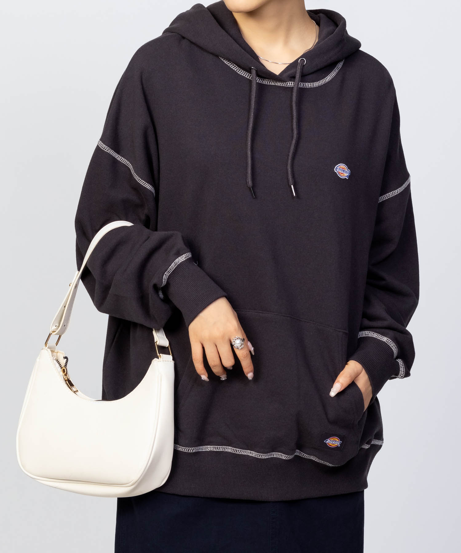 Dickies ディッキーズ 裏毛 パーカー レディース プルオーバー ドロップショルダー スウェッ...
