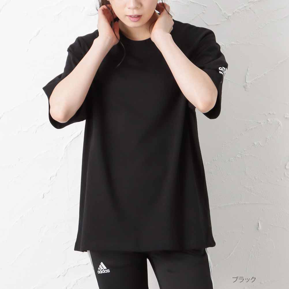 tシャツ （ワイドシルエット）半袖シャツ レディース adidas アディダス 半袖Tシャツ レディース ワイドシルエット 袖