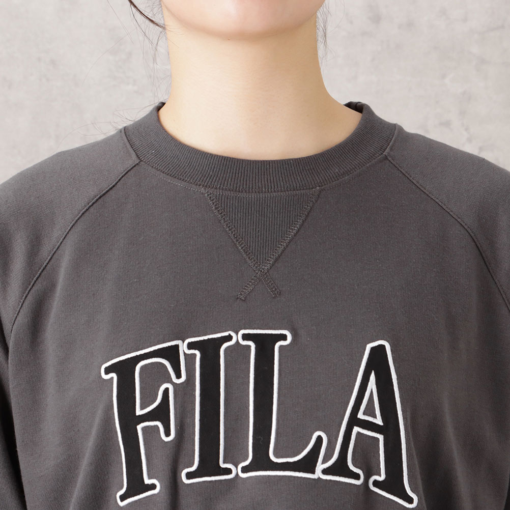 FILA フィラ 裏毛 Tシャツ 半袖 5分袖 レディース 綿混 吸水