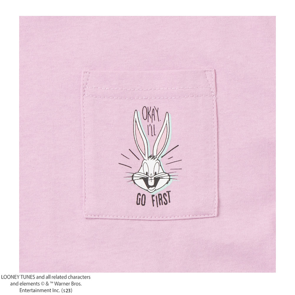 LOONEY TUNES ルーニー・テューンズ 半袖Tシャツ 5分袖 レディース 綿100% プリント 刺繍 胸ポケット キャラクター トップス  ネコポス対応 : 02222005126 : Mac-House(マックハウス) - 通販 - Yahoo!ショッピング