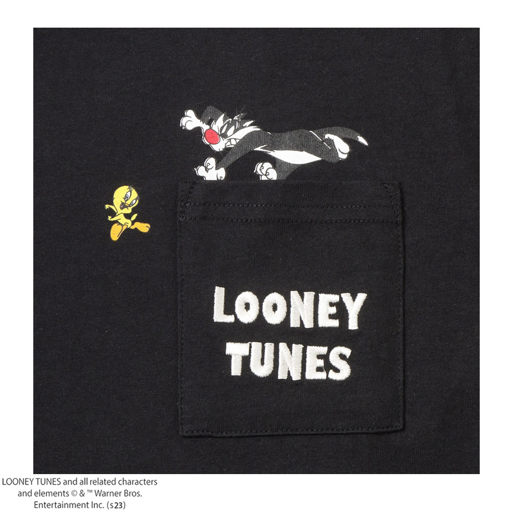 LOONEY TUNES ルーニー・テューンズ 半袖Tシャツ 5分袖 レディース 綿100% プリント 刺繍 胸ポケット キャラクター トップス  ネコポス対応 : 02222005126 : Mac-House(マックハウス) - 通販 - Yahoo!ショッピング