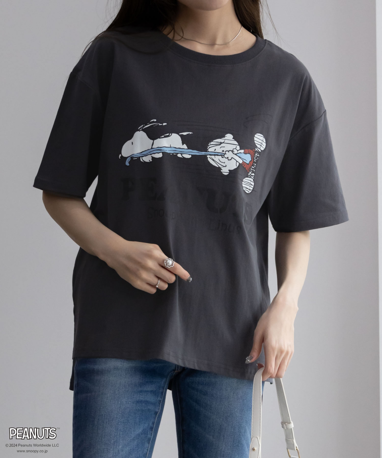 PEANUTS SNOOPY ピーナッツ スヌーピー 半袖Tシャツ レディース 綿100％ コットン...