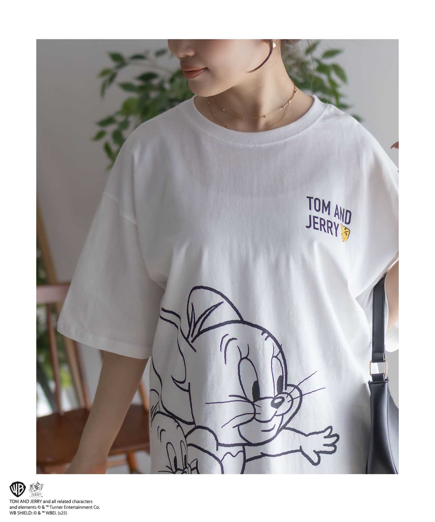 Tom and Jerry トムとジェリー Tシャツ レディース 半袖 5分袖 綿100