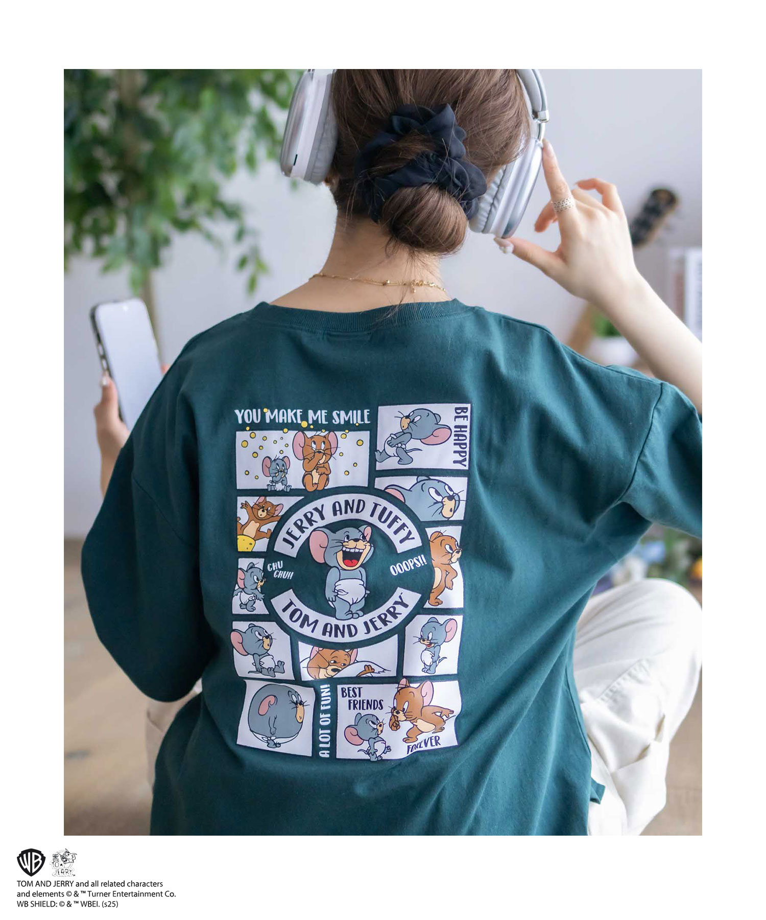 Tom and Jerry トムとジェリー Tシャツ レディース 半袖 5分袖 綿100