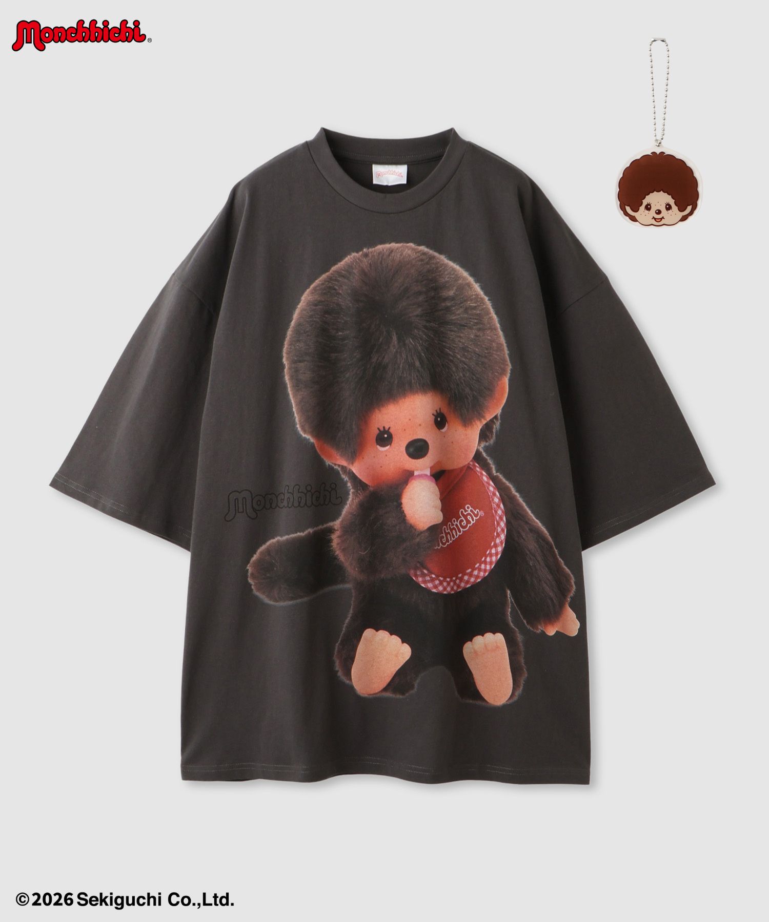 モンチッチ Tシャツ レディース 半袖 キーホルダー付き アクキー