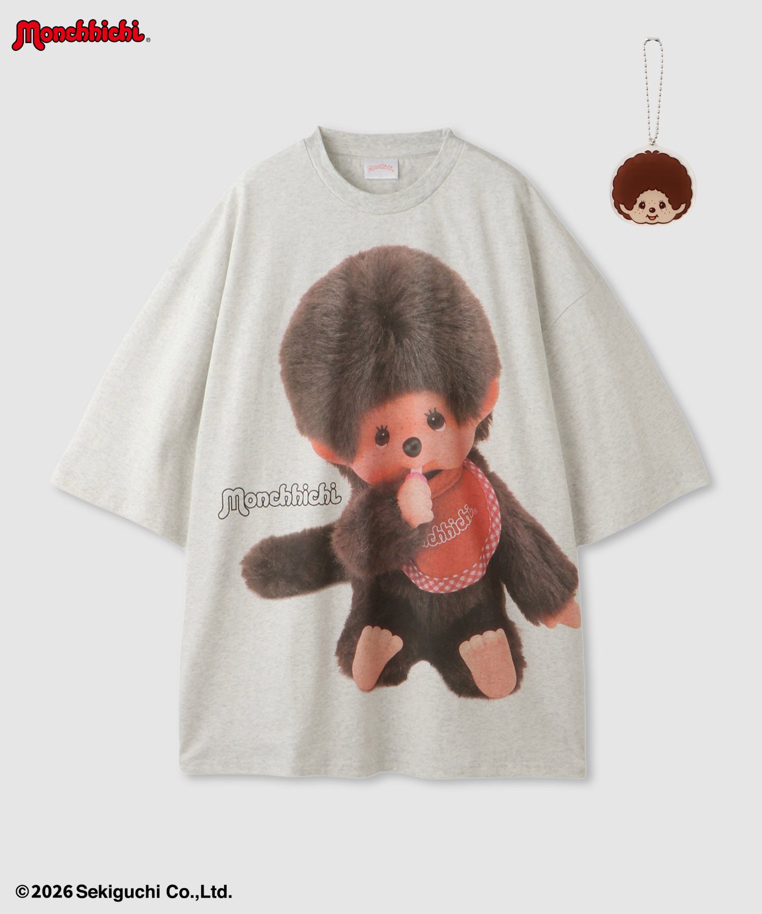 モンチッチ Tシャツ レディース 半袖 キーホルダー付き アクキー