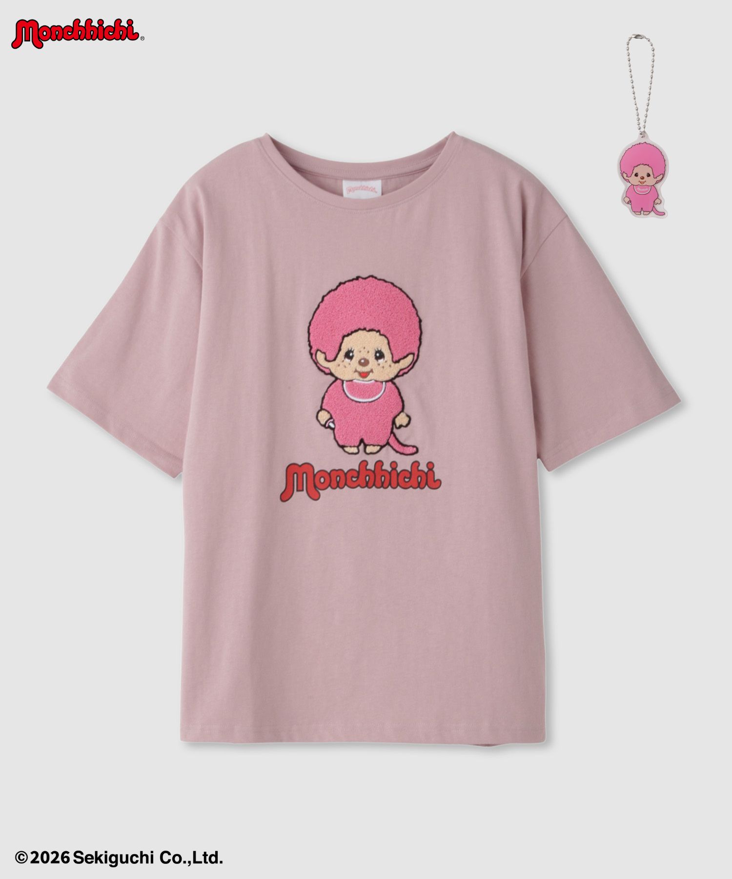 モンチッチ Tシャツ レディース 半袖 キーホルダー付き アクキー