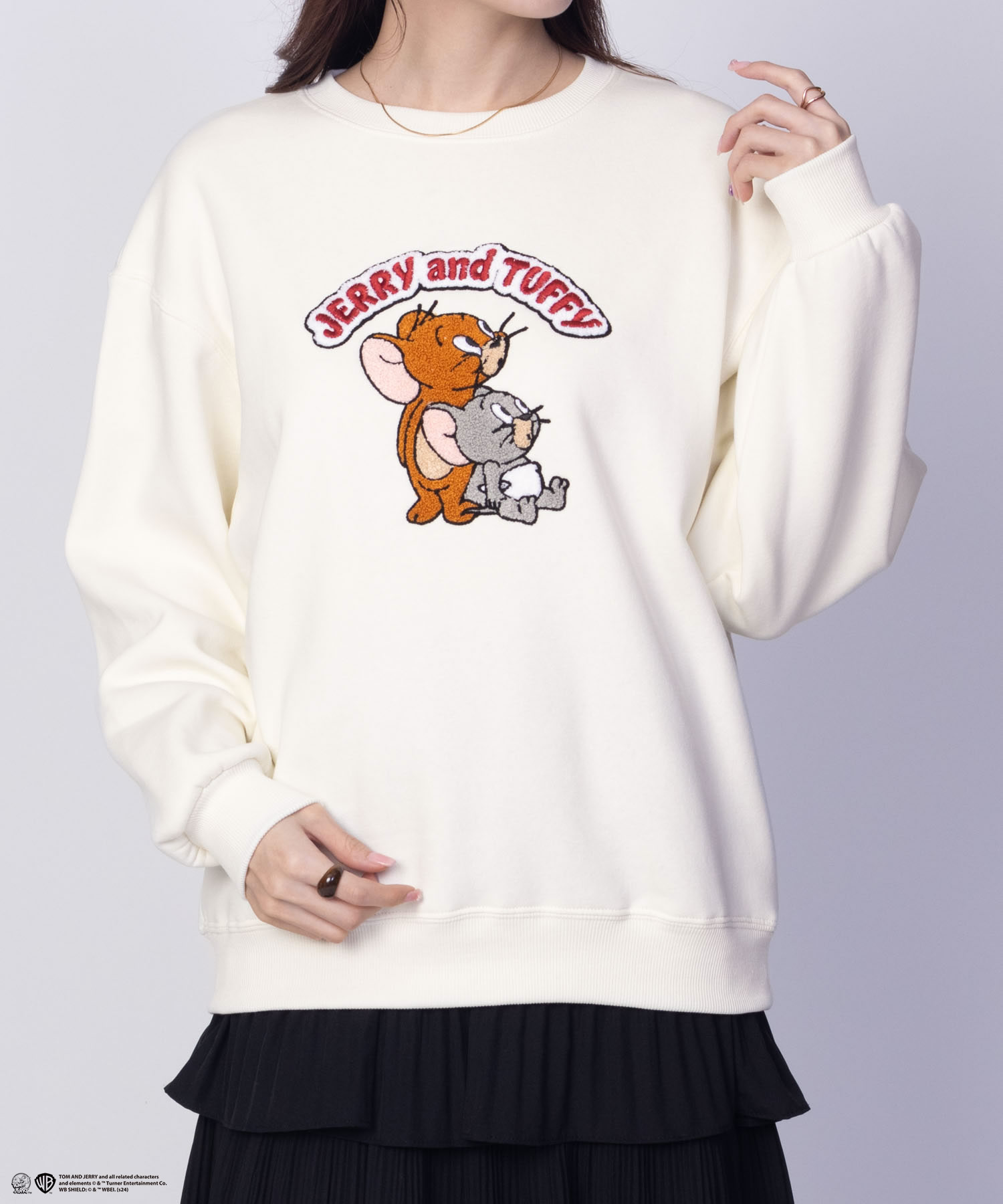 輝く高品質な 裏起毛 トムとジェリー Jerry and Tom トレーナー 綿 レディース トレーナー+スウェット