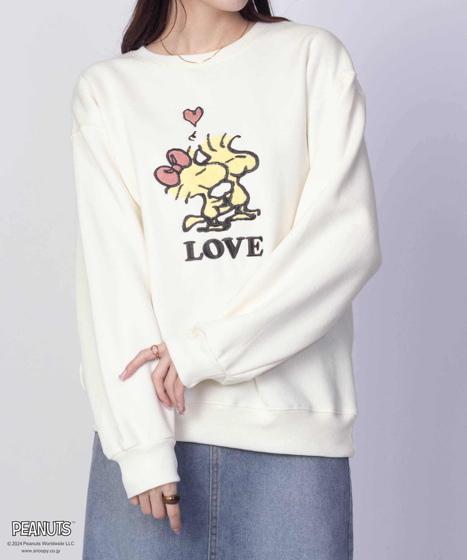 PEANUTS SNOOPY ピーナッツ スヌーピー 裏起毛 トレーナー レディース 綿混 スウェッ...