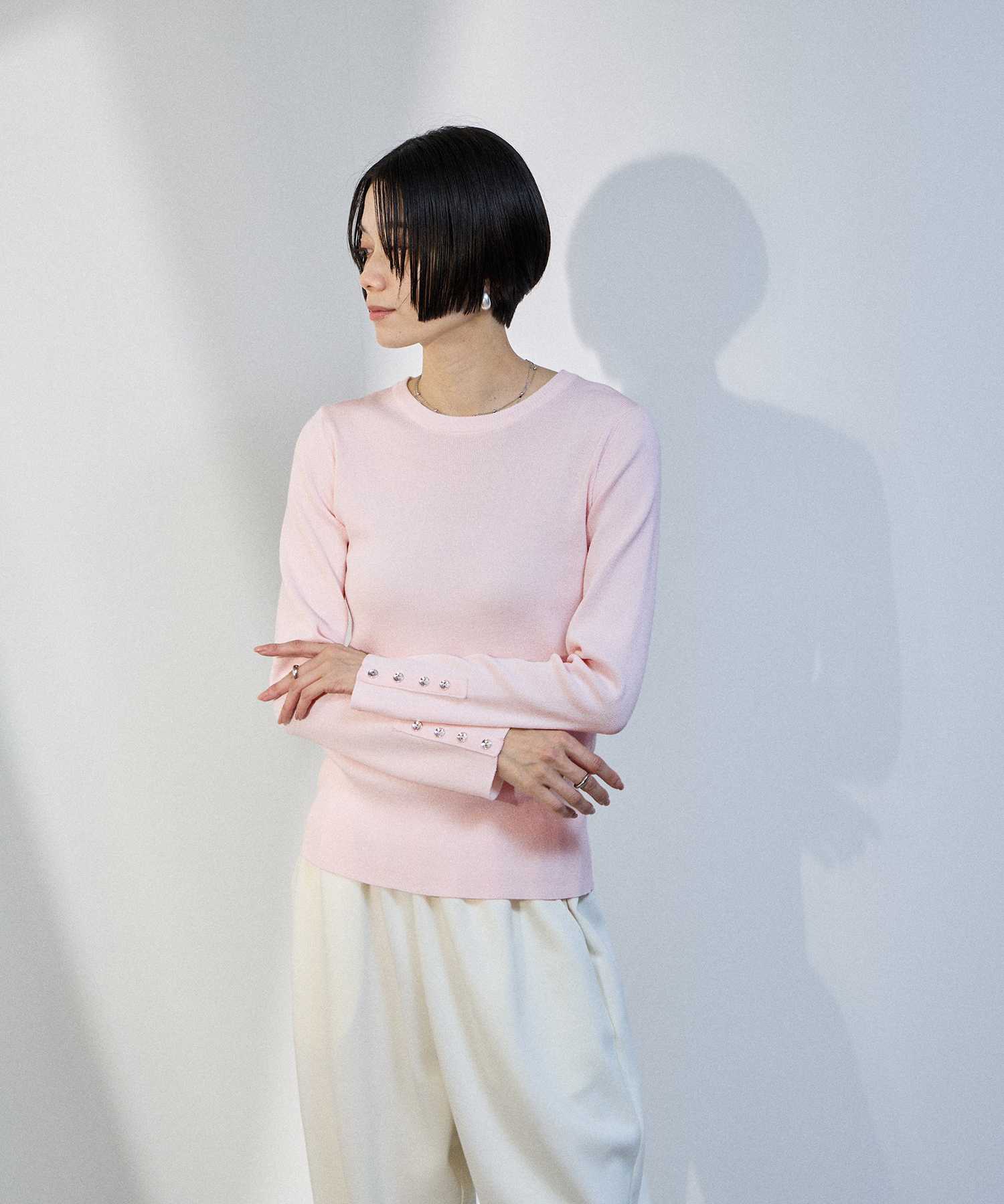 milli de l'air ミリデラール ニット セーター レディース 袖ボタン