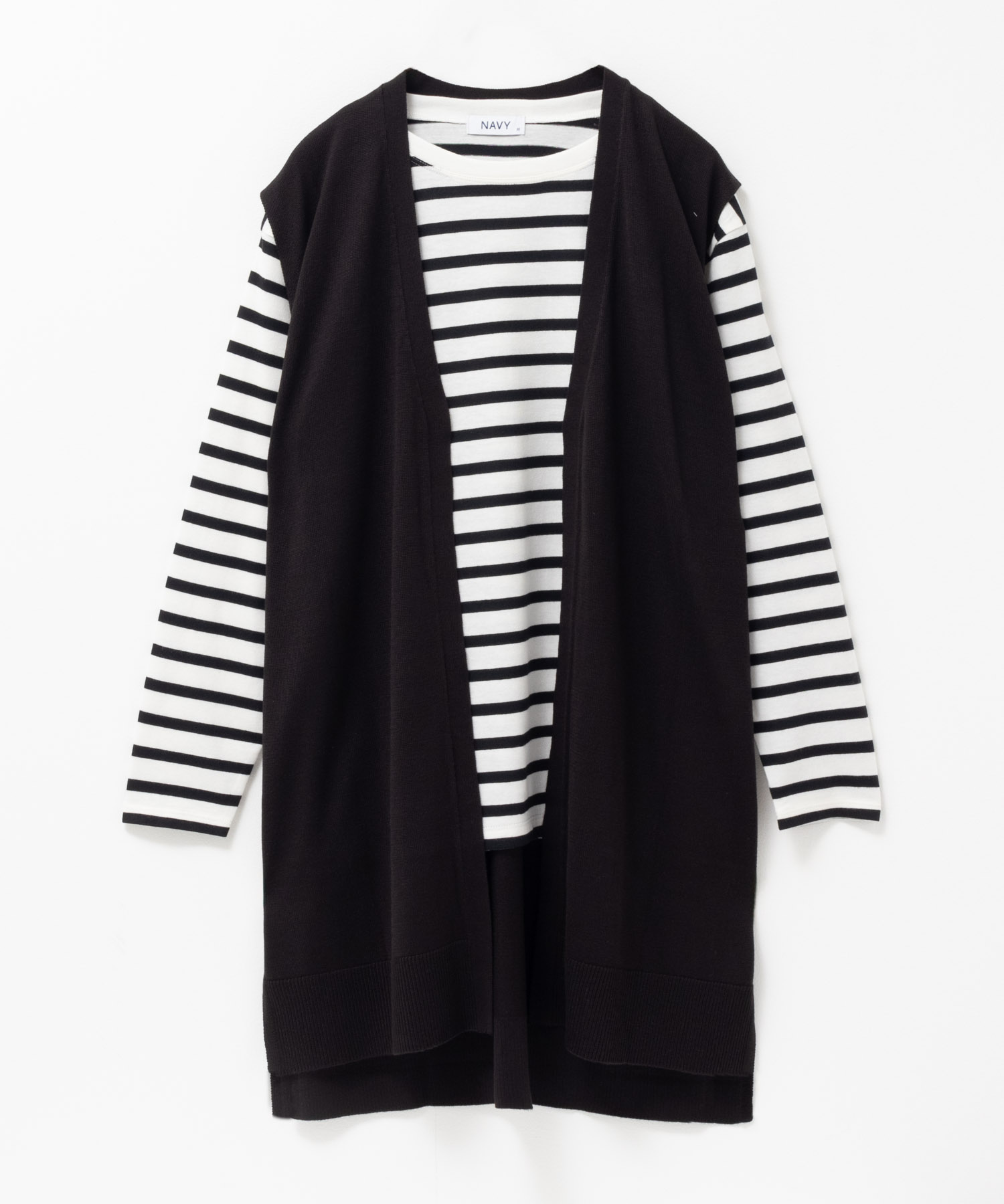 NAVY（ファッション） ベスト ジレ 長袖Tシャツ アンサンブル